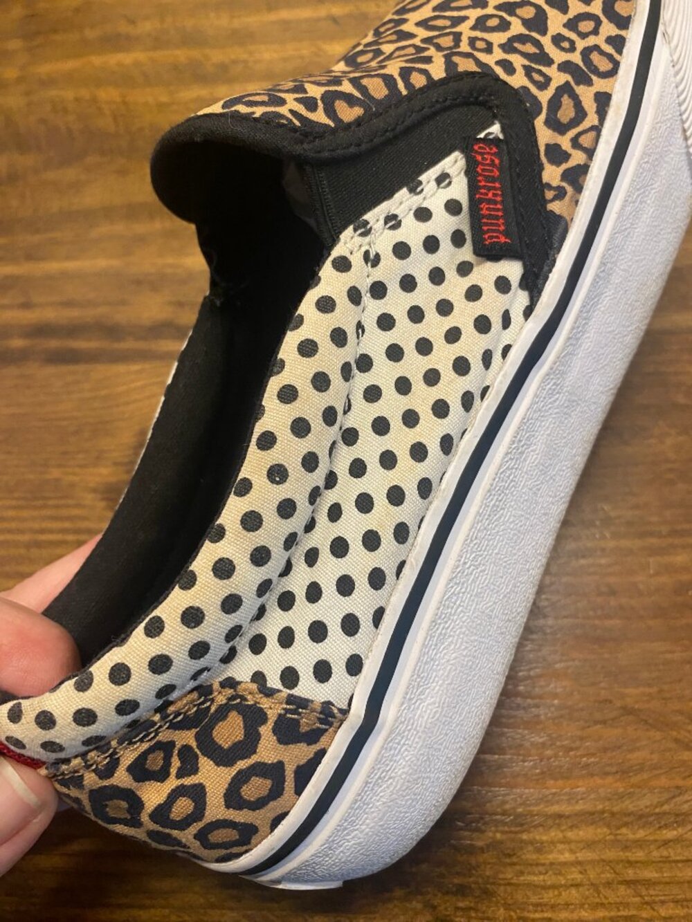PUNKROSE by Skechers - Leopard Polka Dot Slip On Sneakers Women’s Size 9.5 - Picture 10 of 14
